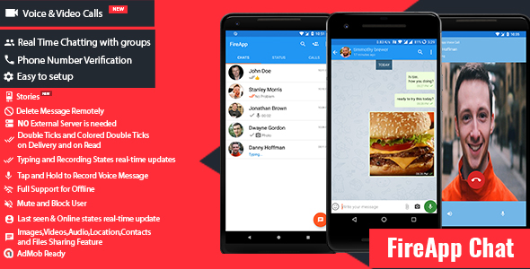 FireApp Chat - Android Chatting App with Groups Inspired by WhatsApp