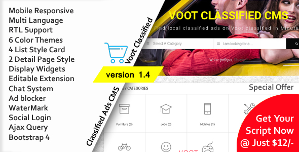Classified Ads CMS - Voot Classified