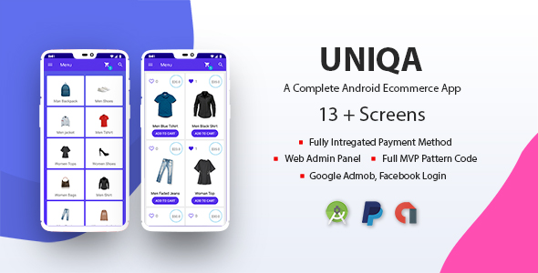 Uniqa - An android eCommerce app with admin panel
