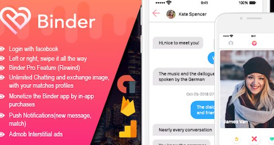 Binder - Tinder Dating clone App with admin panel - iOS