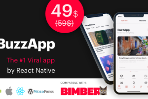 BuzzApp - Viral Magazine WordPress app by React Native (CeNews)