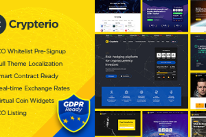 Crypterio - ICO Landing Page and Cryptocurrency WordPress Theme