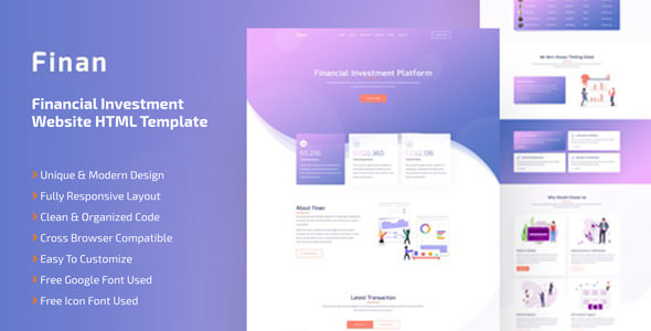 Finan - Financial Investment Website HTML Template