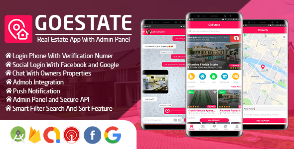GoEstate - Real Estate App With Admin Panel