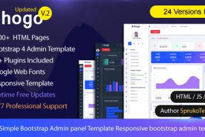 Hogo – Clean Multipurpose Responsive Bootstrap Simple Admin Panel Template