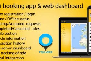 Taxi booking iOS app & web dashboard, complete solution