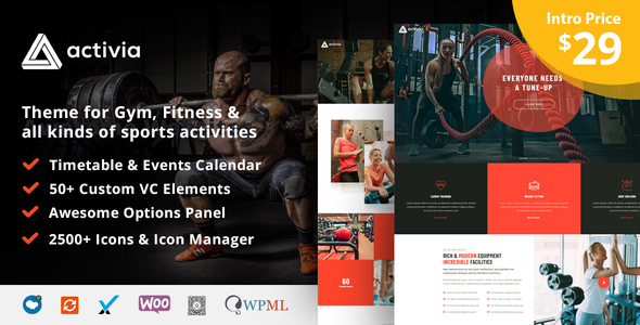 Activia -  Gym and Fitness WordPress Theme