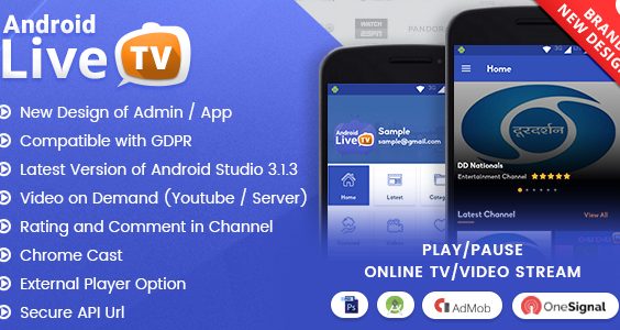 Android Live TV with Material Design