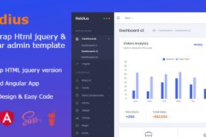 Reidius - Bootstrap 4 HTML + Angular Modern Admin Template + Crypto Dashboard