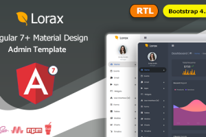 Lorax - Angular 7 Admin Dashboard Template