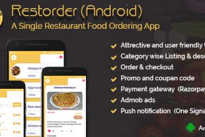 Restorder (Android) - A single restaurant food ordering app.