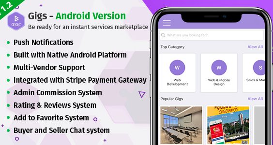 Gigs (Services Marketplace) - Native Android App | Fiverr Clone