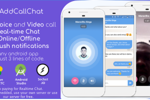 AddCallChat - Add Video/Voice Calls and Realtime Chat to any app, with WebRTC, just few line of code