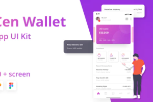 Cen - Bank and Wallet Mobile UI Kit