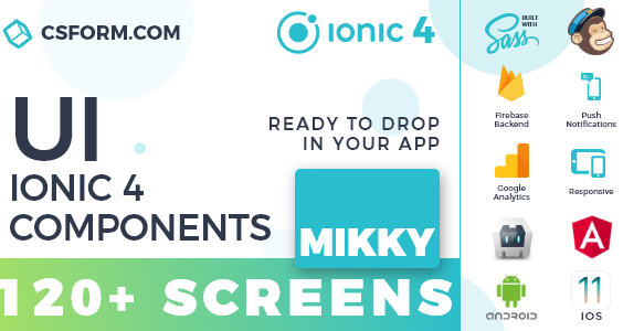 Mikky | Ionic 4 / Angular 7 UI Theme / Template App | Multipurpose Starter App