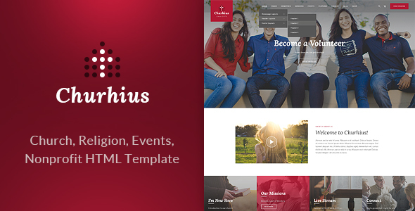 Churhius - Religion HTML Website Template