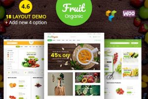 Fruit Shop - Organic Farm Food, Natural RTL Responsive WooCommerce WordPress Theme