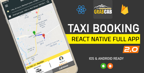 GrabCab React Native Taxi Booking Full App
