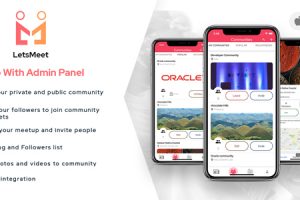 LetsMeet - iOS Community & Meetup App + Admin panel