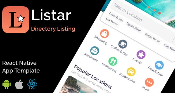 Listar - React Native directory listing app template