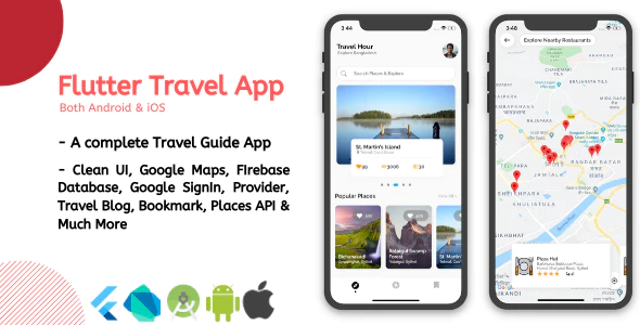 Flutter Travel App UI Kit Template