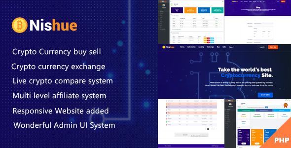 Nishue - CryptoCurrency Buy Sell Exchange and Lending with MLM System | Live Crypto Compare