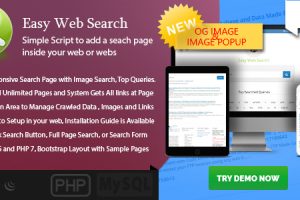 Easy Web Search - PHP Search Engine with Image Search and Crawling System