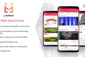 LetsMeet - Android Community & Meetup App + Admin panel