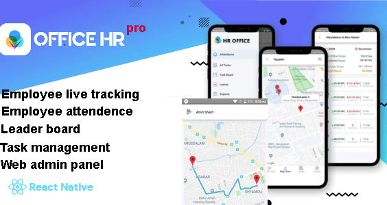 Office HR Pro (Live Employee Tracking app + Web Admin Panel)