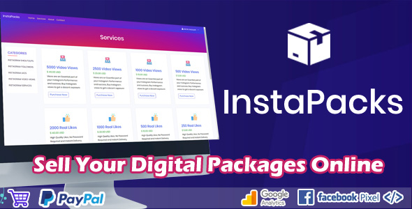 InstaPacks B2C Platform for Selling Services Packages Online