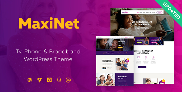MaxiNet | Broadband & Telecom Internet Provider WordPress Theme
