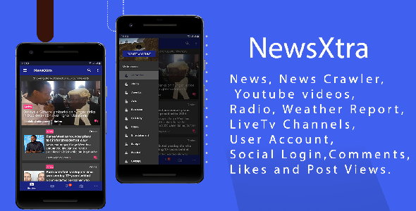 NewsExtra - Articles + Radio + Youtube + Weather + LiveTv