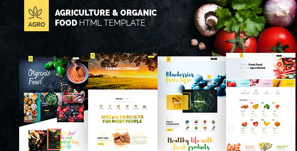 Agro - Agriculture & Organic Food HTML Template Pack