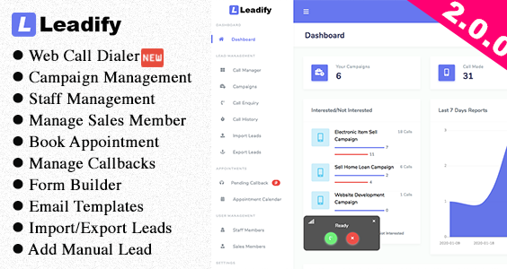 Leadify - Lead & Call Center CRM