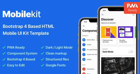 Mobilekit - Bootstrap 4 Based HTML Template