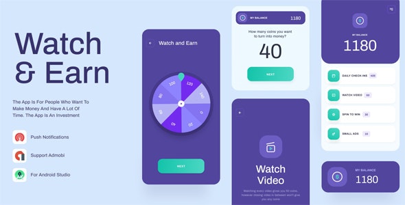 Watch And Earn - Android App Source Code