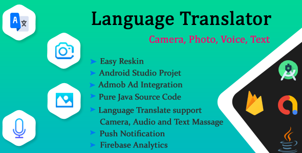 Language Translator Free, Camera, Voice, From Photos, Text Translate All