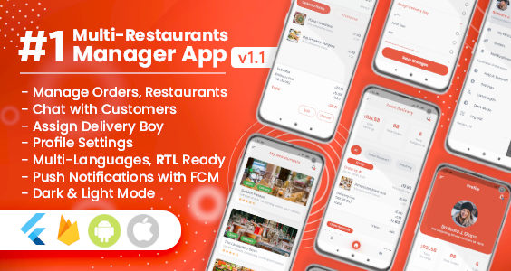 Manager / Owner for Multi-Restaurants Flutter App