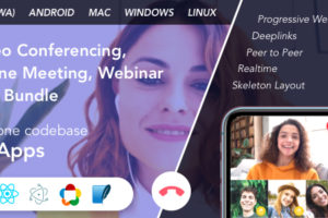 Teammeet - Video Conferencing, Online Meeting, Webinar App Bundle (Web, Android & Desktop)