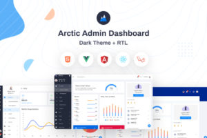 Arctic - HTML, VueJs, Angular, React & Laravel Admin Dashboard Template