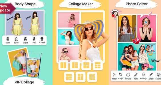 PIP & Photo Collage Maker With Photo Editor, ScrapBook & Body Shape Editor(FB & Admob Ads)