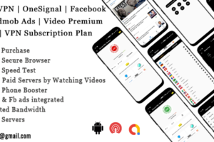 Secure VPN | OneSignal | Facebook Ads | Admob Ads | Video Premium Unlock | VPN Subscription Plan