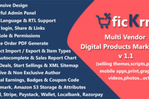 ficKrr - Multi Vendor Digital Products Marketplace