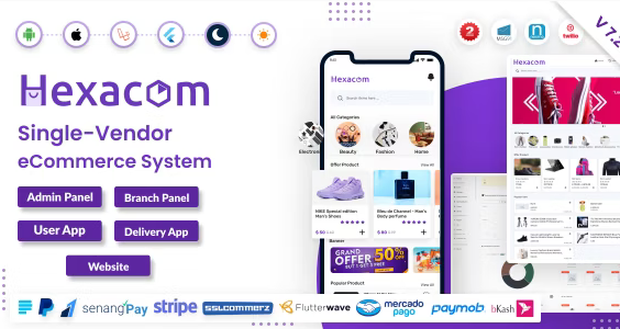Hexacom single vendor eCommerce App