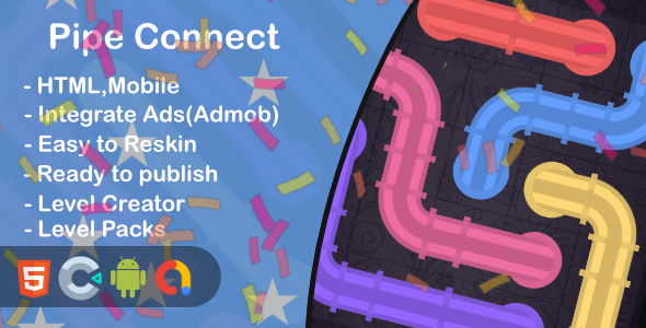 Pipe Connect(Html5 + Construct 3 +Mobile)