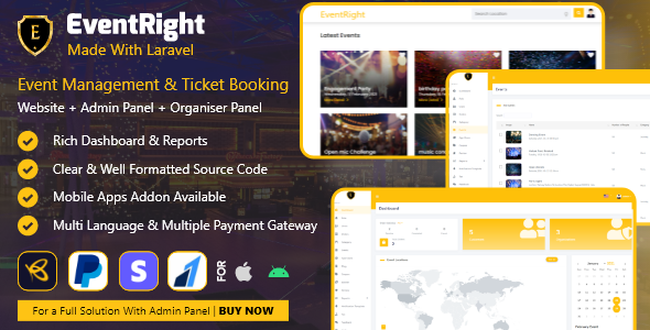 EventRight - Ticket Sales and Event Booking & Management System - (saas)