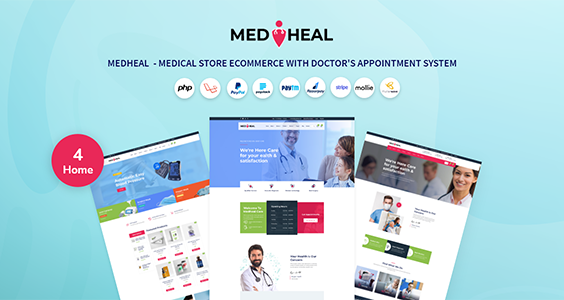 Medheal  - Medical store eCommerce with doctor appointment system