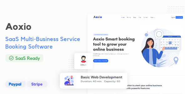 Aoxio - SaaS Multi-Business Service Booking Software