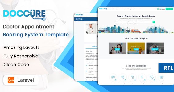Doccure - Doctor Appointment Booking Management Directory System Template (Practo Clone) (Laravel)