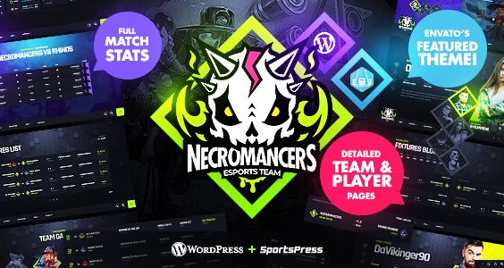 Necromancers - eSports & Gaming Team WordPress Theme